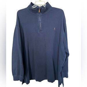 Polo Ralph Lauren Estate Rib 1/2 zip Pullover Navy Classic Normcore Basic 3XB